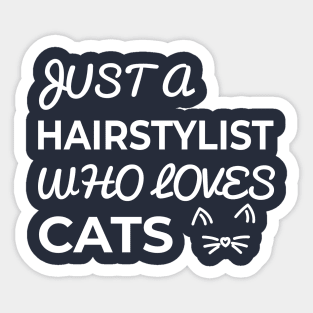 hairstylist cat lover Sticker